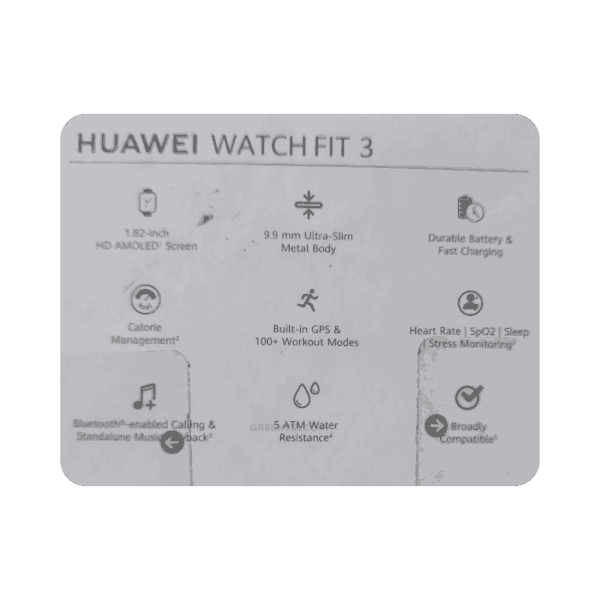 [Open Box] Huawei Watch Fit 3 - Light Scratch - Image 12