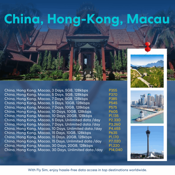[Fly eSIM] China, Hong Kong, Macau