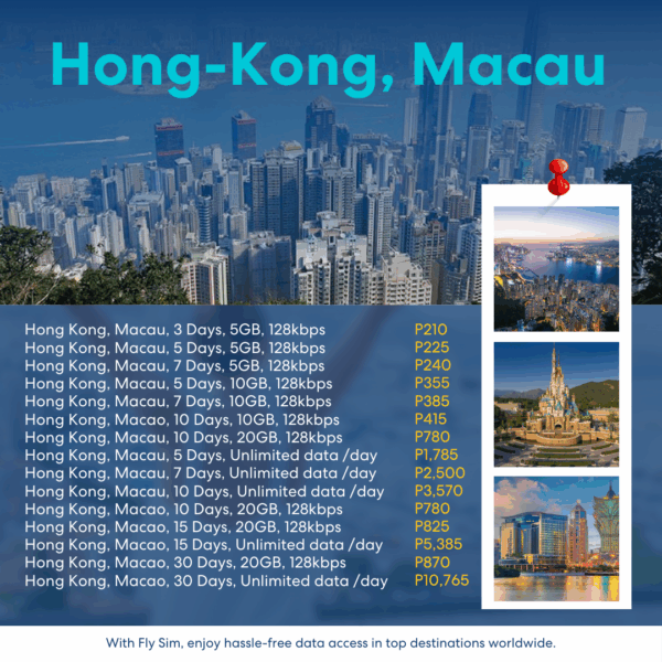 [Fly eSIM] Hong Kong, Macau